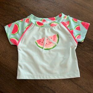 SOLD: 24 months, Toddler girl Rash Guard, Swim Top